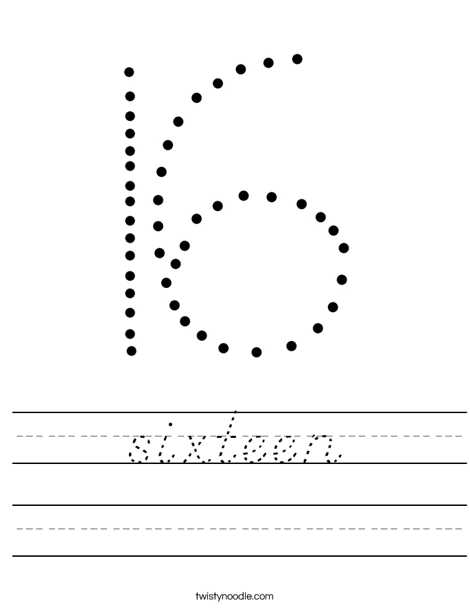 sixteen Worksheet