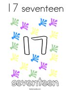 17 seventeen Coloring Page