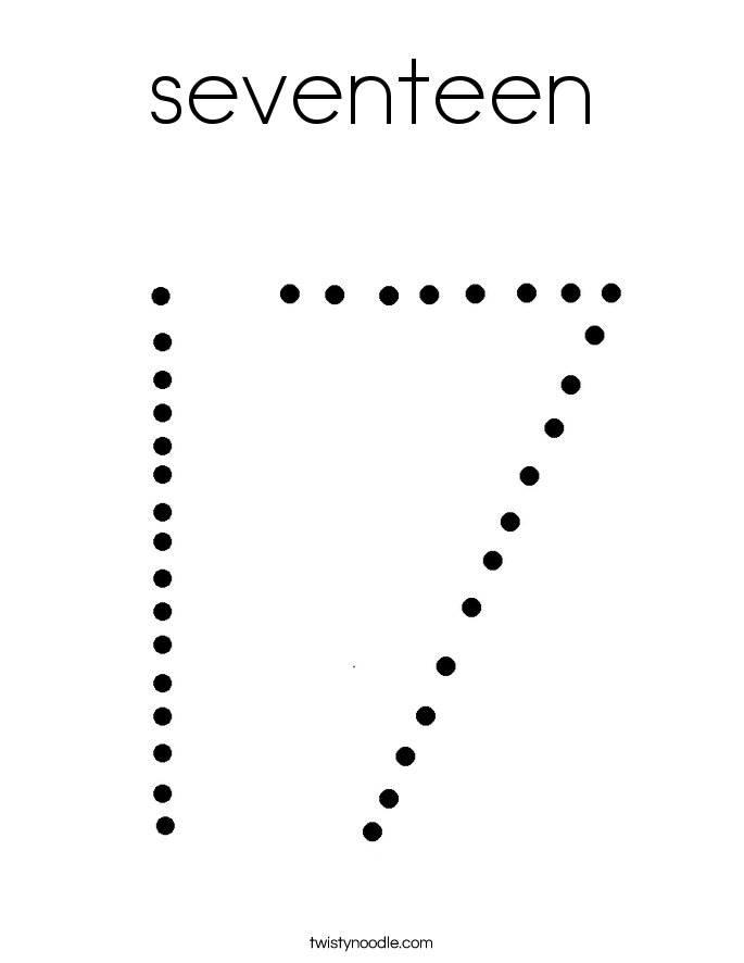 seventeen Coloring Page