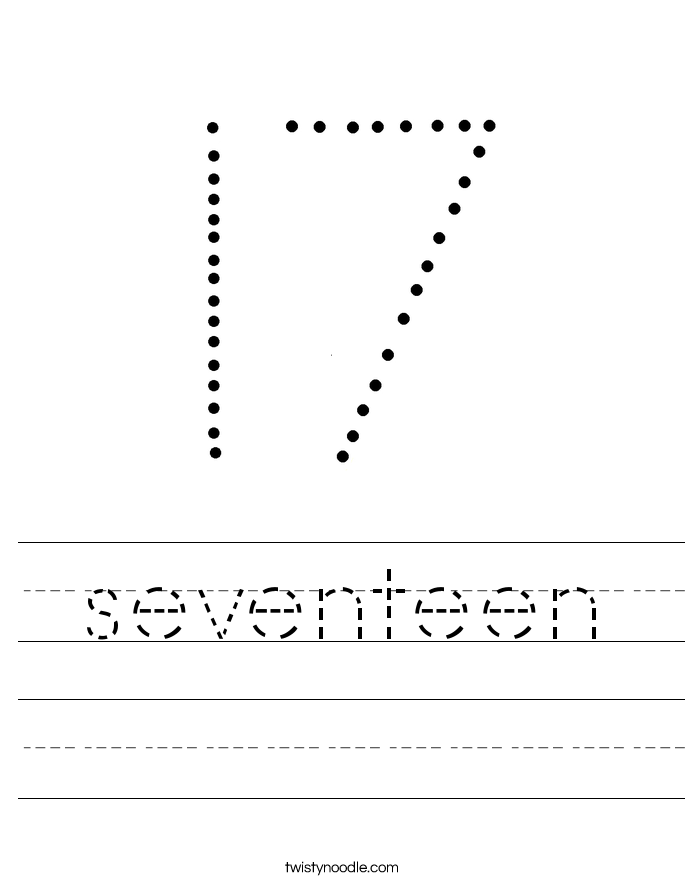 seventeen Worksheet