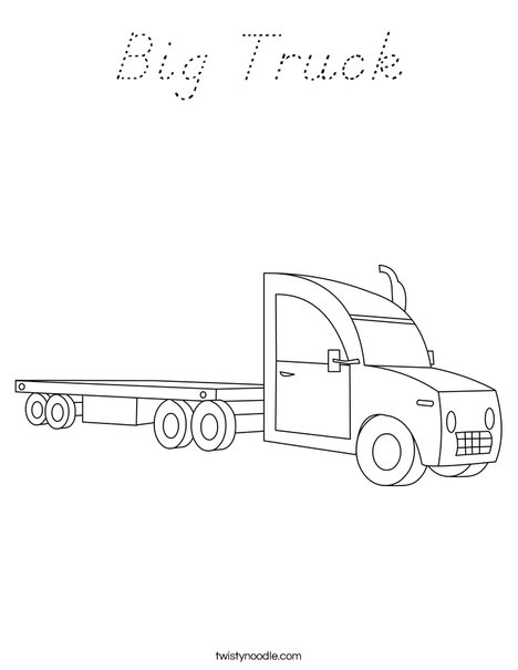 18 Wheeler Coloring Page
