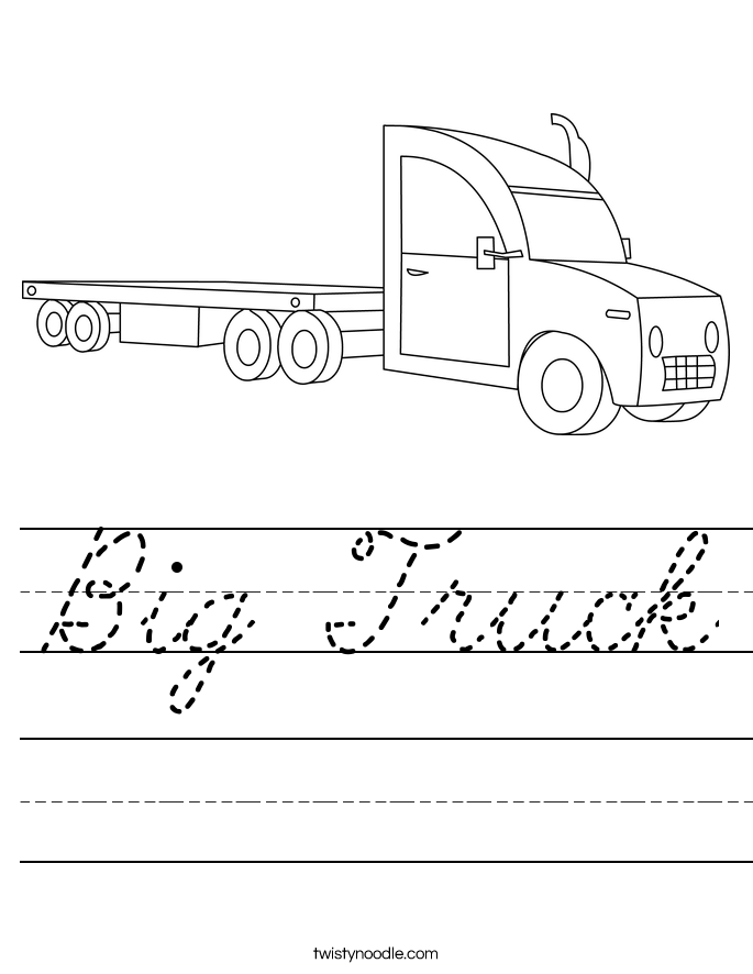 Big Truck Worksheet