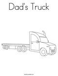 Dad's Truck Coloring Page