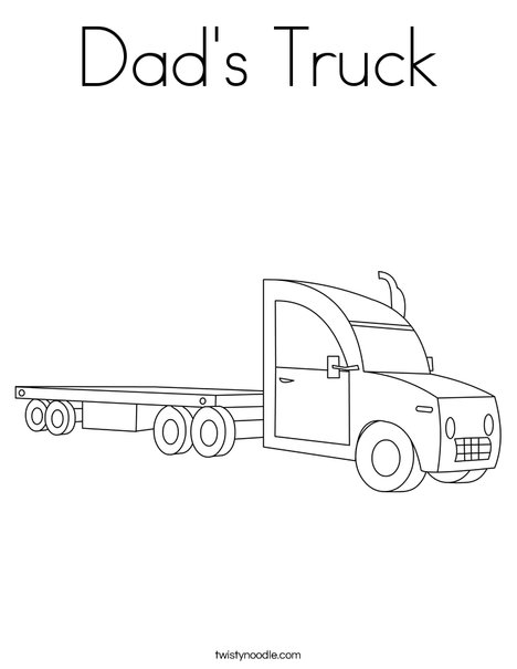Dad's Truck Coloring Page - Twisty Noodle