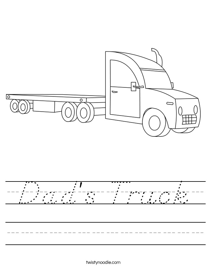 Dad's Truck Worksheet