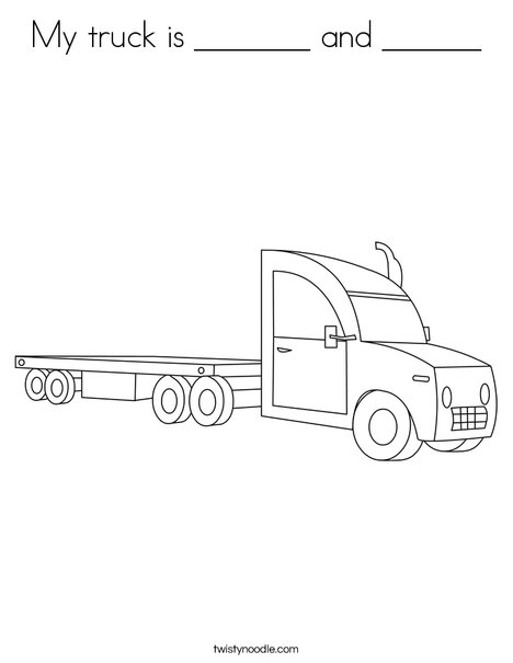 18 Wheeler Coloring Page