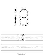 number 18 worksheet