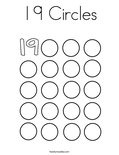 19 Circles Coloring Page