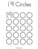 19 Circles Coloring Page