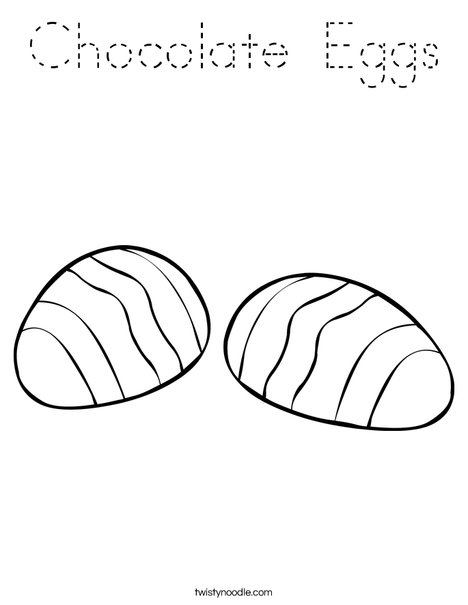2 Easter Eggs Coloring Page