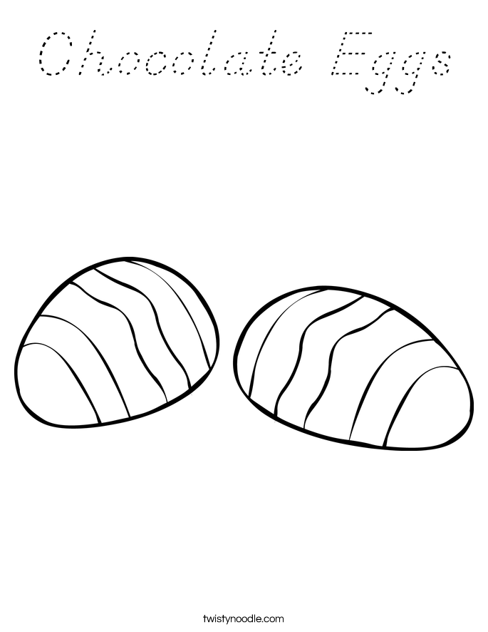 Chocolate Eggs Coloring Page