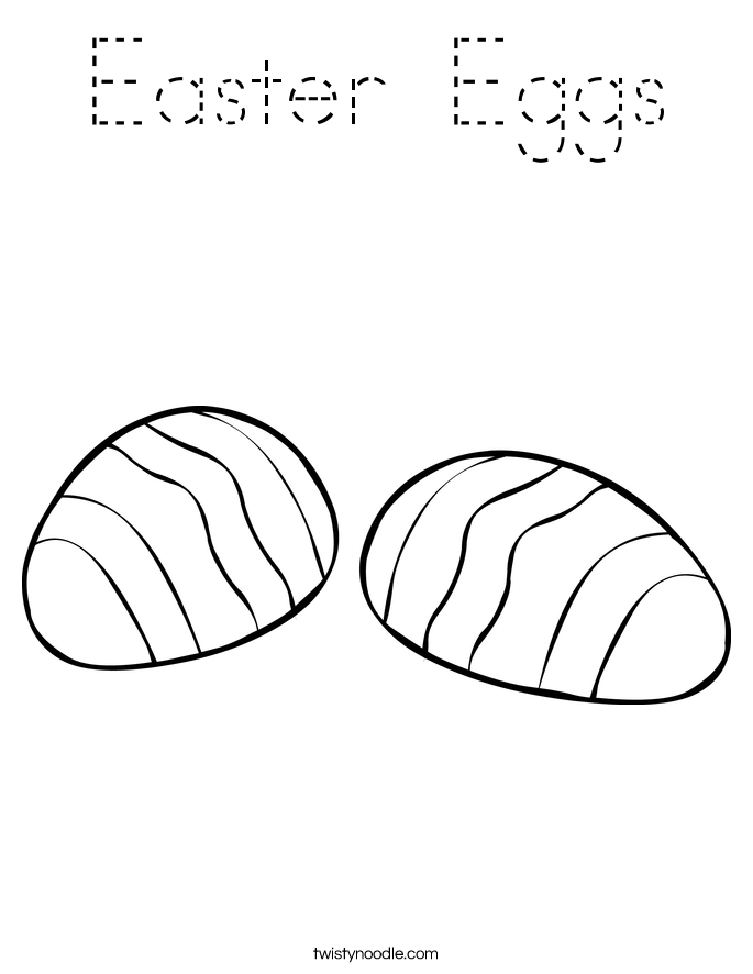 Easter Eggs Coloring Page
