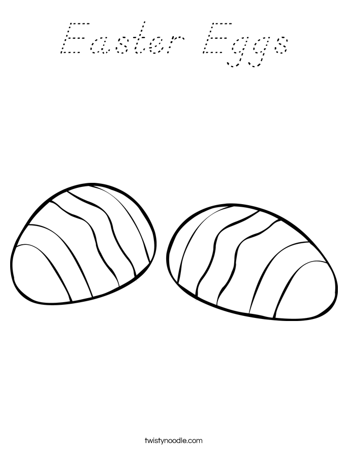 Easter Eggs Coloring Page