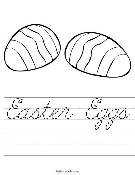 2 Easter Eggs Worksheet