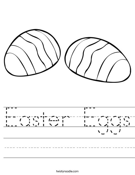 2 Easter Eggs Worksheet