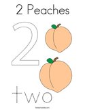 2 Peaches Coloring Page