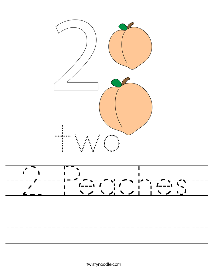 2 Peaches Worksheet
