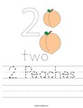 2 Peaches Worksheet