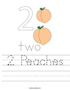 2 Peaches Handwriting Sheet