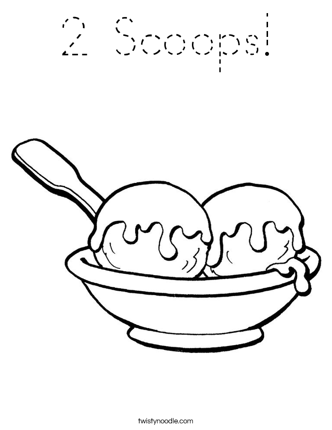 2 Scoops! Coloring Page