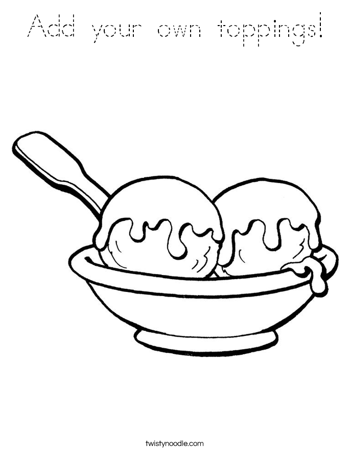 Add your own toppings! Coloring Page