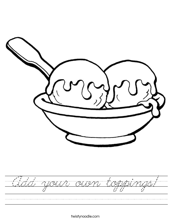 Add your own toppings! Worksheet