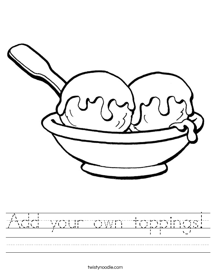 Add your own toppings! Worksheet
