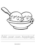 Add your own toppings! Worksheet