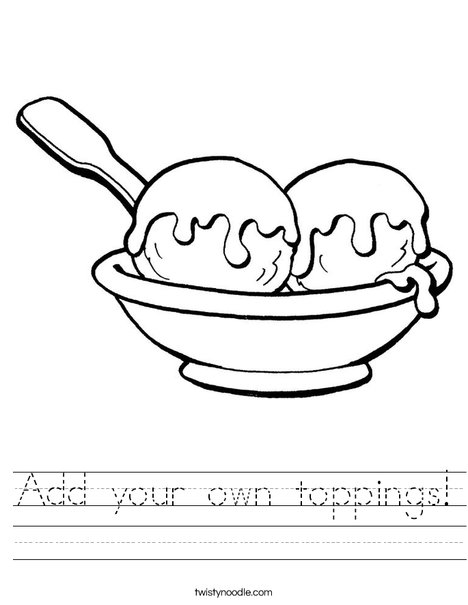 2 scoops ice cream Worksheet