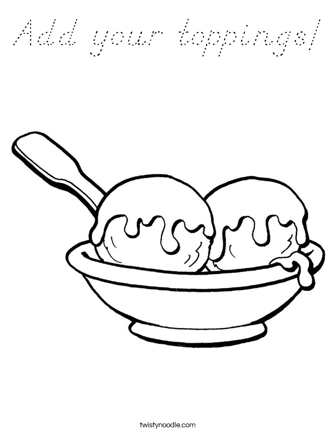 Add your toppings! Coloring Page