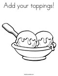 Add your toppings! Coloring Page