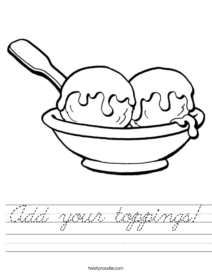 Add your toppings! Worksheet