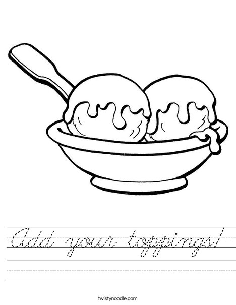 2 scoops ice cream Worksheet