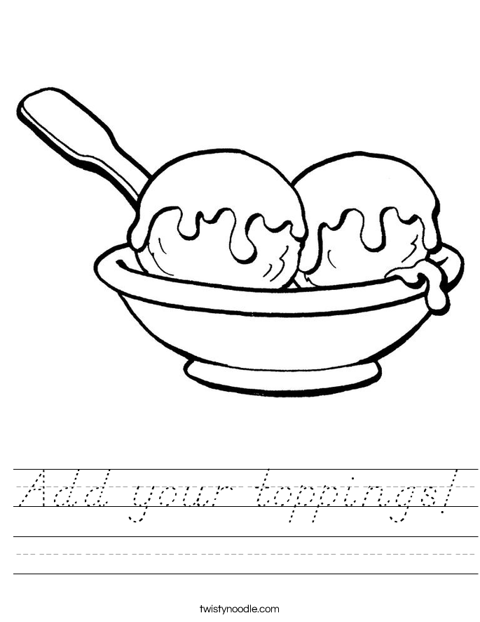 Add your toppings! Worksheet