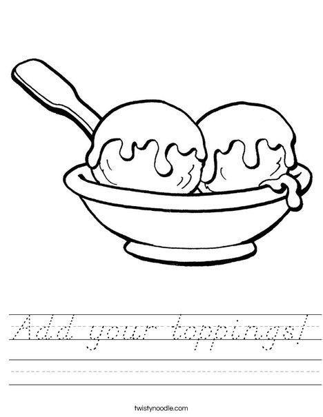 2 scoops ice cream Worksheet