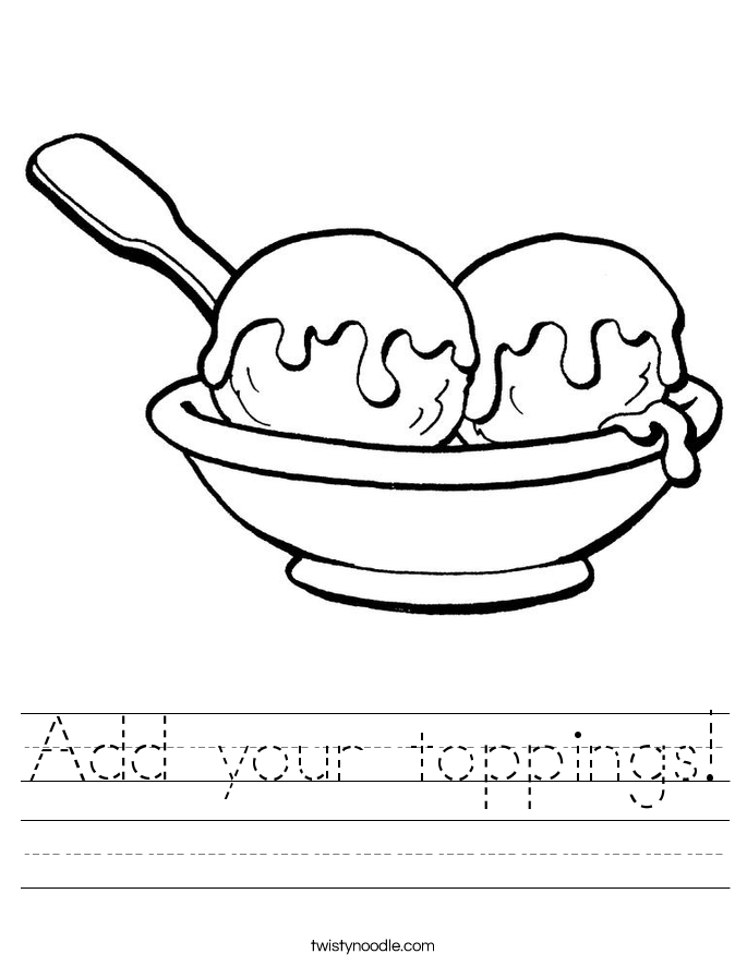 Add your toppings! Worksheet