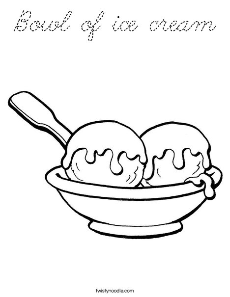 2 scoops ice cream Coloring Page