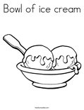 Bowl of ice creamColoring Page