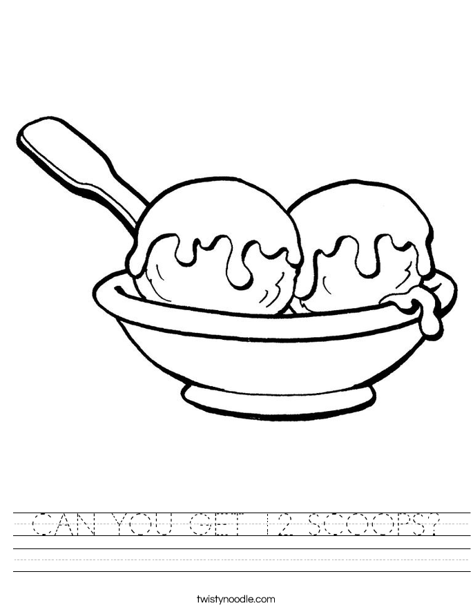 CAN YOU GET 12 SCOOPS? Worksheet
