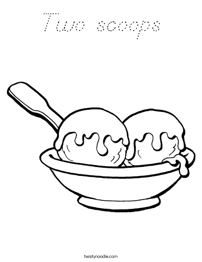 Two scoops Coloring Page