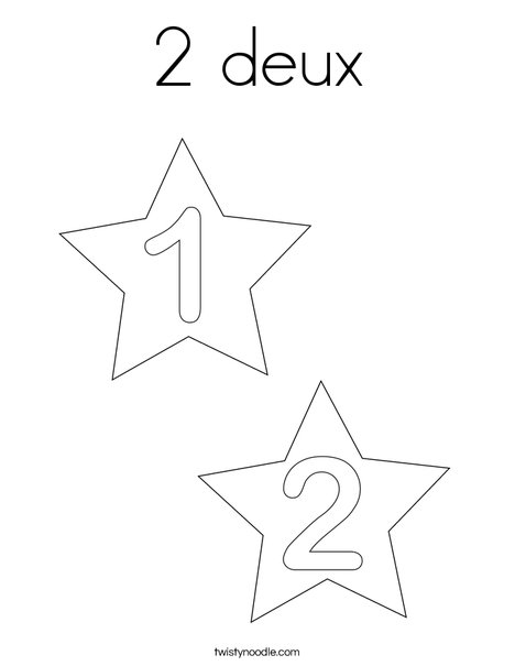 2 Stars Coloring Page