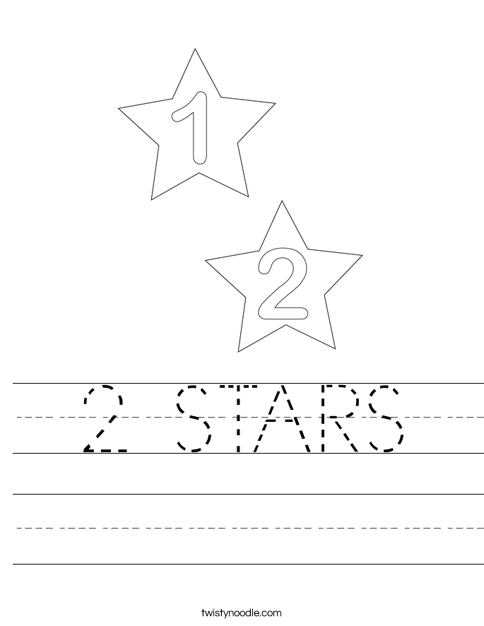 2 STARS Worksheet - Twisty Noodle