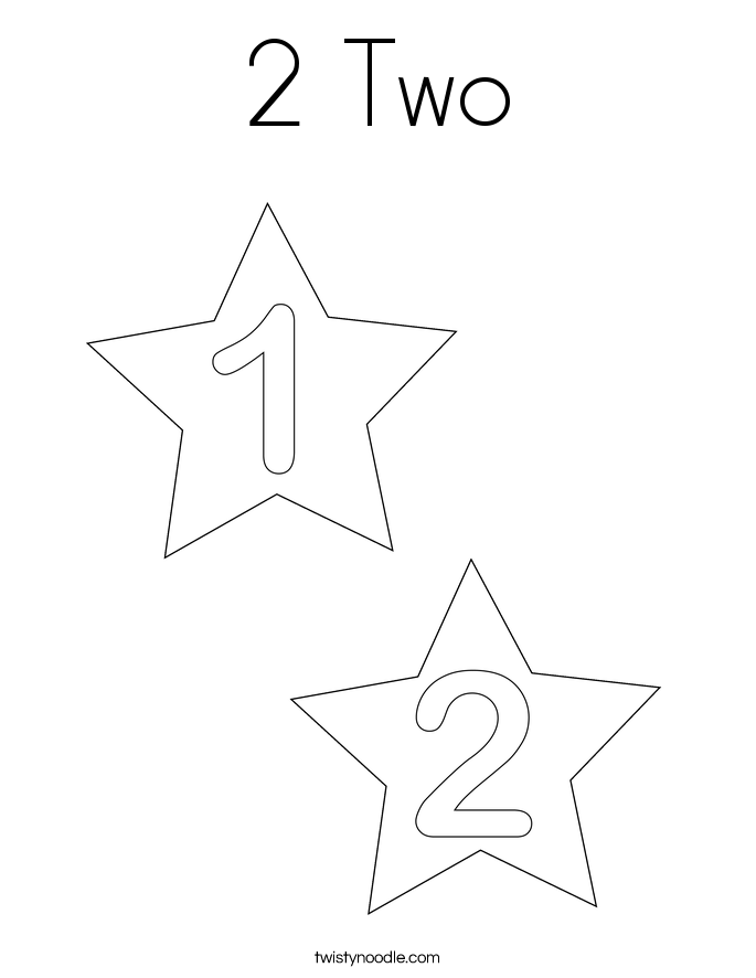 2 Two Coloring Page