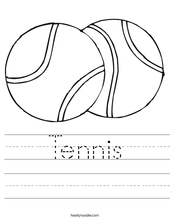 tennis worksheet twisty noodle