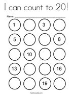 number coloring pages 1 to 20 free printables planerium - numbers 1 20 ...