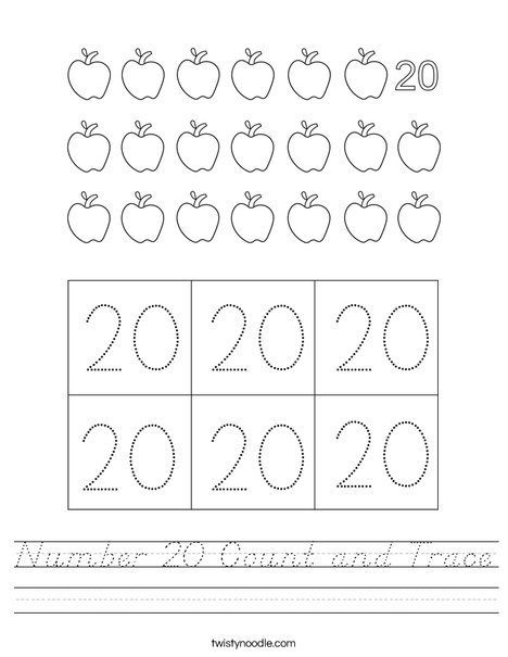 20- Count and Trace Worksheet