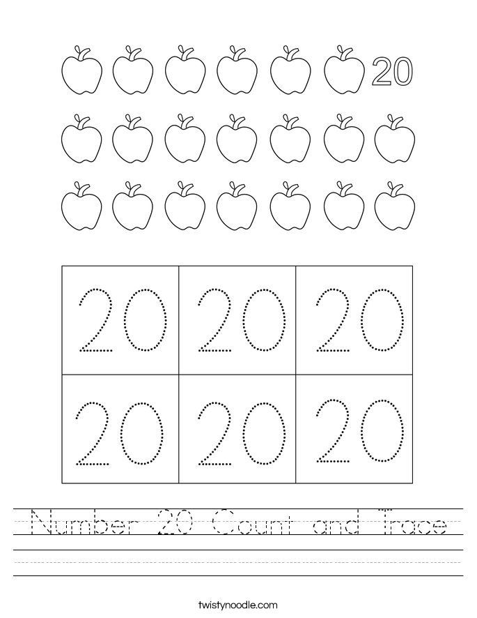 Numbers To 20 Worksheet