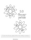 Count the flower petals. Fill in the missing numbers. Worksheet
