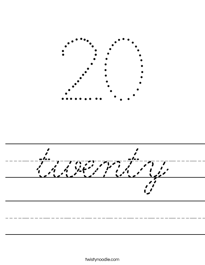 twenty Worksheet