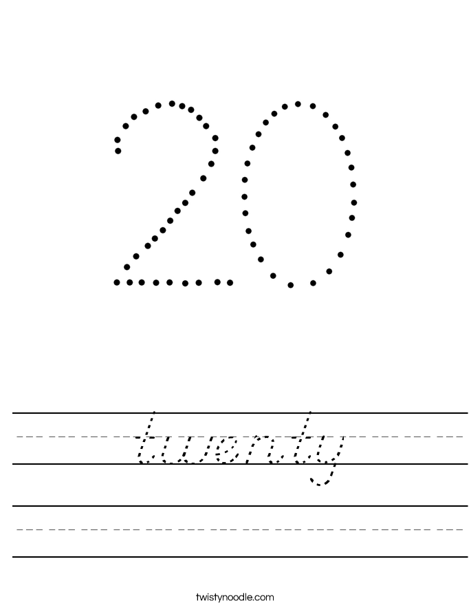 twenty Worksheet